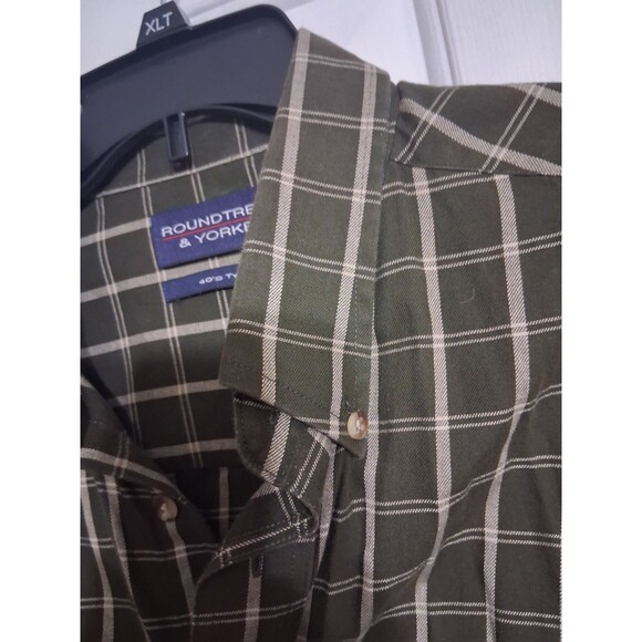 Men's Roundtree & Yorke 40's Twill Long Sleeve Button-down Shirt Size L - Picture 4 of 6